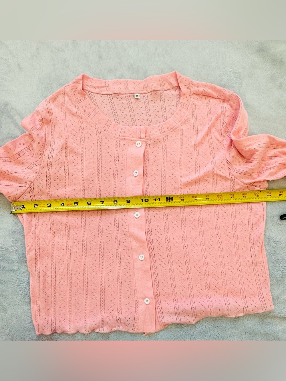Women's Pink Ribbed Button-Front Sleep Set - Picture 7 of 7